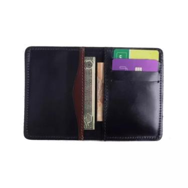 Imagem de Carteira Masculina Em Couro Legítimo Para Dinheiro E Cartão Pull Up Preto-pull Up Pinhão