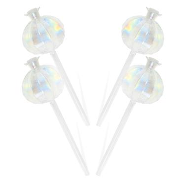 Imagem de 4 peças de inserção de plantador autoirrigável, lâmpadas auto-irrigáveis, globos de irrigação de plantas, estilo cacto, dispositivos de irrigação de plantas de vidro verde, mini sistema de irrigação