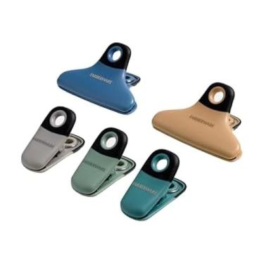 Imagem de FARBERWARE Conjunto profissional de clipe de bolsa de 5 peças, durável, versátil e elegante, cores terras macias