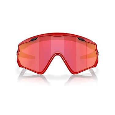 Imagem de Oakley Óculos de sol masculino Oo9418 Wind Jacket 2.0 Shield, Lanterna de neve Matte Redline/Prizm, 45 mm
