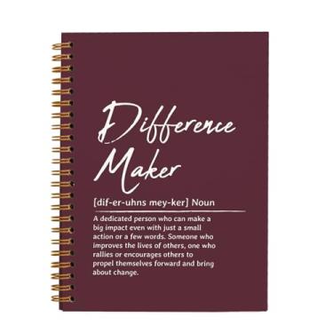Imagem de OXW Cadernos borgonha para trabalho, caderno de reuniões para fazer diferenças para escrita, presentes de agradecimento de funcionários, presentes de agradecimento para mulheres, homens, líderes