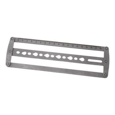 Imagem de Sclmgo Régua Auxiliar para Posicionamento de Correias, Régua para Gabaritos de Extremidades de Correias, Gabarito para Posicionamento de Furos de Extremidade, Gotas de água