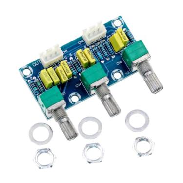 Imagem de BaotyJie Placa pré-amplificadora compacta de controle de tom de graves agudos Xh2.54 3P placa de módulo pré-amplificador de 2 canais para eletrônicos DIY