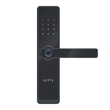 Imagem de Fechadura Digital De Embutir Wi-fi Com Biometria Esf-de4000b Preto Els