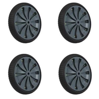 Imagem de kit 4 Roda Carrinho Mão, Pedreiro, Pneu Maciço Sem Câmara - MARELAGO