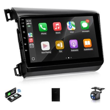 Imagem de VQU Estéreo automotivo para Honda Civic 2012-2015 sem fio Apple Carplay Android Auto - para Honda Civic Car Play Rádio, Suporte 5G WiFi Navegação GPS FM RDS EQ DSP Receptor de áudio SWC AHD, 2 + 32 GB
