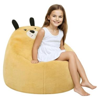 Imagem de COMAX Cadeiras de pufe para crianças, sofá BeanBag com enchimento para meninos e meninas, cadeira de chão preguiçosa para sala de jogos, berçário, cachorro