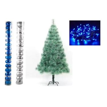 Imagem de Arvore De Natal Pinheiro Nevada 1,2 Metros 90 Galhos Enfeite - lojas v