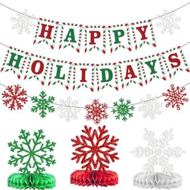 Imagem de Banner Happy Holidays, Feliz Natal, boas festas, decorações para placa de escritório, decoração interna