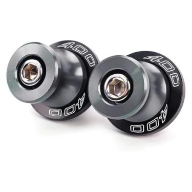 Imagem de BYYINGSUS Parafusos de suporte M8 bobinas deslizantes de alumínio para motocicleta compatível com Z400 Z500 Z 400 500 Ninja400 Ninja500 SE 2019-2024 2023 (cinza-400)