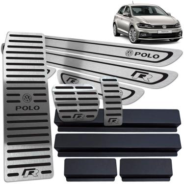 Imagem de Descanso Pedaleira Automático Soleiras Polo R-Line Preto BR