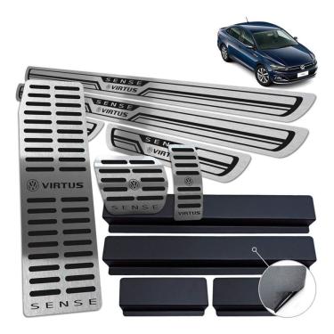 Imagem de Descanso Soleira Pedaleira Preto Baixo Relevo Virtus Sense