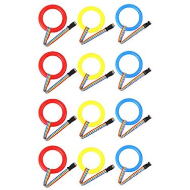 Imagem de Conjunto de 12 cordas de caminhada para pré-escola, jardim de infância, cabos de linha de segurança, suporte destacável, anel de transição para crianças, creche, jardim de infância, suprimentos ao ar