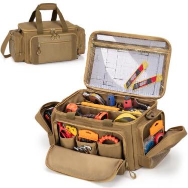 Imagem de Bolsa de ferramentas Trahzia Tactical com fundo antifricção cáqui