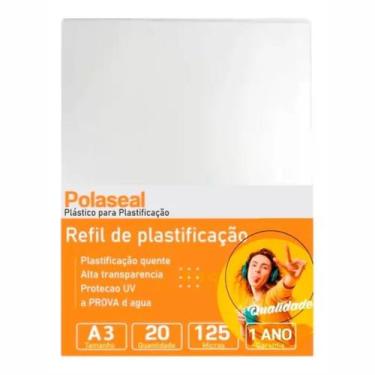 Imagem de Polaseal Plástico para Plastificação A3 303x426x0,05mm 20un - Cassmar 