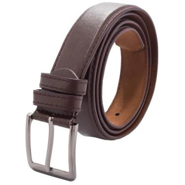 Imagem de Cinto Masculino Social Clássico Preto Marrom Branco 105 A 130cm Presen