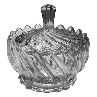 Imagem de Bomboniere RICCA Vidro Fumê Belatroy 1L 16x15cm Luxo - Ricca Houseware