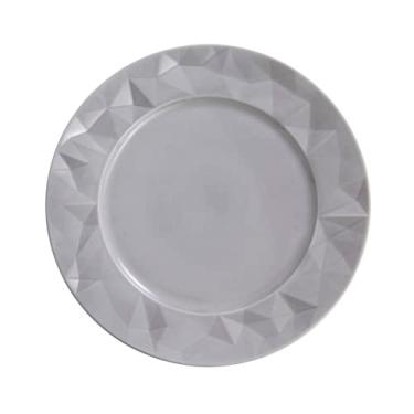 Imagem de Prato raso em porcelana, modelo Edros, Ø 28 cm, Germer, Cinza