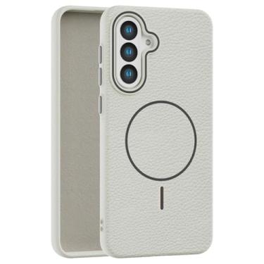 Imagem de Callyue Capa para Samsung Galaxy A56 branca, [compatível com Magsafe], capa protetora macia antiderrapante à prova de choque para Samsung A56