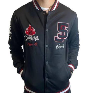 Imagem de Jaqueta Bomber preta italiana para homens - Lightbek Official Store