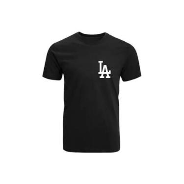 Imagem de Camiseta masculina La Urbana de algodão preto de manga curta - Lightbe