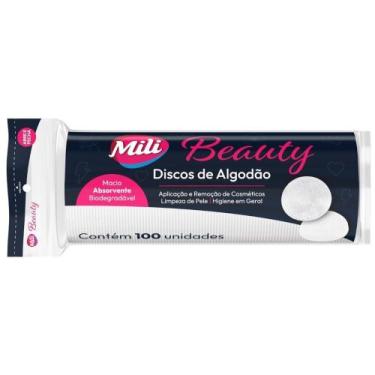 Imagem de Algodão Em Disco Mili Beauty 100 Unidades - Mili