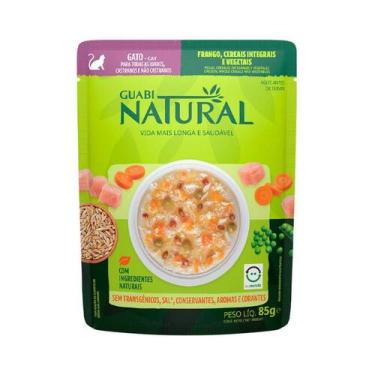 Imagem de Ração Úmida para Gatos Adultos Guabi Natural Frango Cereais 85g