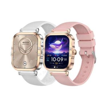 Imagem de Relógio Inteligente Feminino Com Tela Amoled, Chamadas Bluetooth, Moni