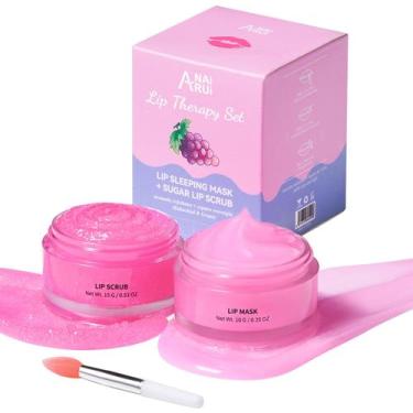 Imagem de Conjunto de terapia labial ANAI RUI Scrub & Mask com máscara noturna