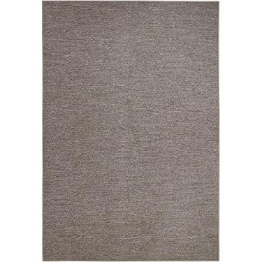 Imagem de Tapetes São Carlos – Tapete Itapua Master N Camurça | Liso em Poliéster c/Fios Curtos e Base Antiderrapante | Lavável e Ideal p/Sala Moderna | 0,7cm x 2m x 3m