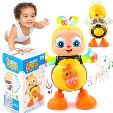 Imagem de Brinquedo Abelha Dançante Musical Infantil Luz e Som Engatinhar Canta e Dança LED Colorido Desenvolvimento Sensorial Coordenação Motora bebê Menino Menina Movimento e Som