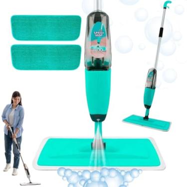 Imagem de Kit Rodo Mop Spray Giratório 3 em 1 com Reservatório para Limpeza De Piso + Refil Extra