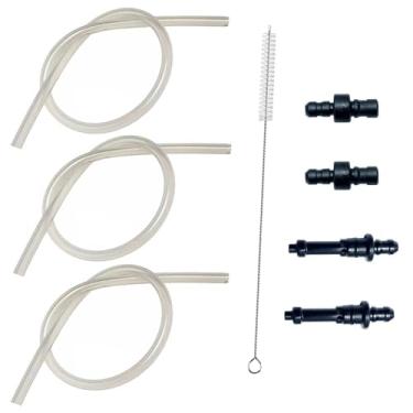 Imagem de Mangueira de leite máquina de café totalmente automática mangueira de silicone 3 x substituição + bicos de conexão HP1 - compatível com aparelhos de cafeteira Jura