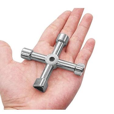 Imagem de Chaves cruzadas utilitárias para encanadores e torneiras, ferramenta durável para uso doméstico e industrial