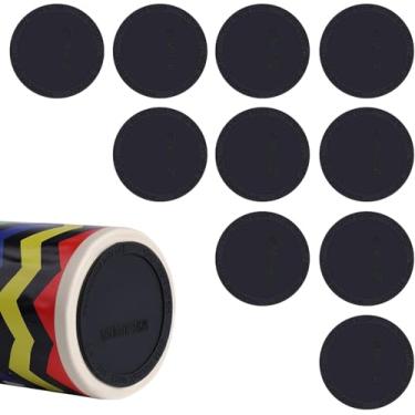 Imagem de 10 peças de fundo de borracha para copos de sublimação, almofadas de fundo de borracha skinny para copos de 590 ml, partes inferiores protetoras de silicone para copos de vinho liso 12/15/17/20/850.5