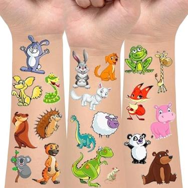 Imagem de 10 folhas de decoração de aniversário safári suprimentos de lembrancinhas de festa - 70 estilos, para decorações de festa na selva suprimentos lembrancinhas tema animais safári aniversário, prêmios