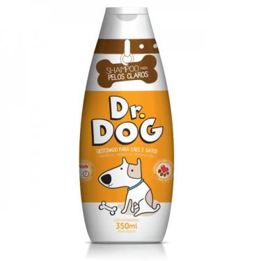 Imagem de Shampoo Clareador Branqueador  cachorro gato Dr. Dog 350ml hipoalergênico cheiroso