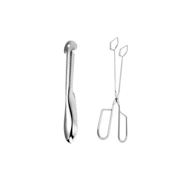 Imagem de Espatula Raspador e Pegador Pinça Limpador Peixe Aço Inox