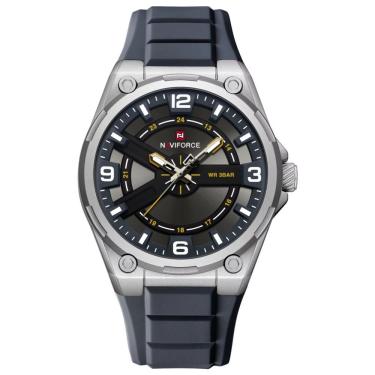 Imagem de Relógio De Pulso Esportivo Masculino Silicone De Quartzo á Prova D´agua Cinza