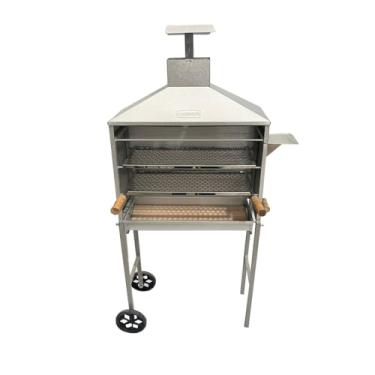 Imagem de Churrasqueira Móvel Carrinho Tijolos Refratarios Galvanizada