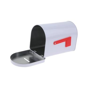 Imagem de Baoblaze Caixa de Correio, Caixa de Envio de Correspondências, Decorativa de Ferro às Intempéries para Uso Externo em Casa, Escritório ou Portão, Branco