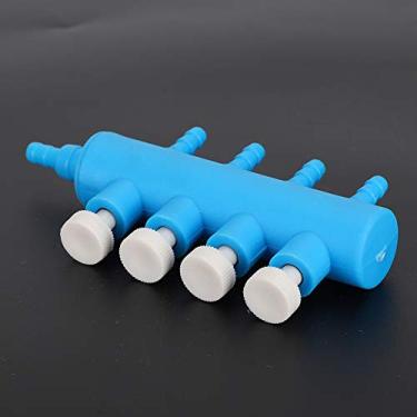 Imagem de AYNEFY Distribuidor de Controle de Ar para Aquário, Válvula de Bomba de Ar de 2 Vias de Plástico Premium, Otimiza o Fluxo de Com Operação Silenciosa para Configuração de Tanque de Peixes (um ponto