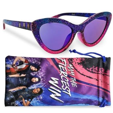 Imagem de Sun-Staches Óculos de sol infantis Evie Descendants elegantes, confortáveis e duráveis com proteção UV para meninas com estojo de transporte macio - Disney Descendants Rise of Red Merch oficialmente
