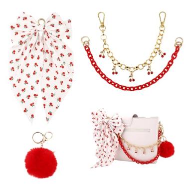 Imagem de 4un. Acessórios de Pingente para Bolsa, Correntes com Laço Pom Pom Chaveiro Decoração de Bolsa Ombro Enfeite para YETI Camino 20/35/50 (Estilo 1)