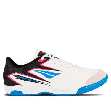 Imagem de Chuteira Masculina Penalty Futsal Max 300 Branco/Azul/Rosa, Branco, Az