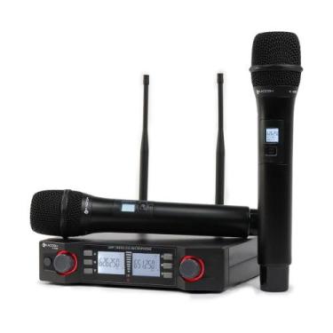 Imagem de Microfone Profissional de Mão Duplo Sem Fio K492M - KADOSH