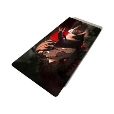 Imagem de Mouse Pad XL Naruto Uchiha Itachi Anime Cool Red Moon Para Jogos Tapet