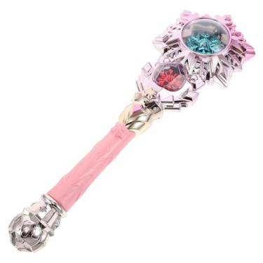 Imagem de DEARMAMY Varinha Mágica Musical de Floco de Neve Com Luz E Som - Acessório de de Princesa para Brincar de Faz de Conta - Rosa - Ideal para Fotos E