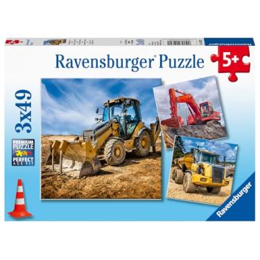 Imagem de Ravensburger Kinderpuzzle - 05032 Baufahrzeuge im Einsatz - Puzzle für Kinder ab 5 Jahren, mit 3x49 Teilen