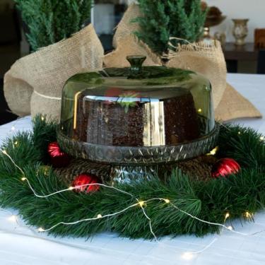 Imagem de Boleira com Pé Petisqueira Plástico Verde Glamour Plasútil